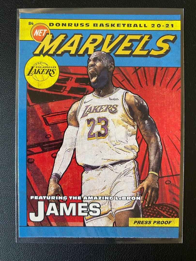 LeBron James 2020-21 Panini Donruss Net Marvels Press Proof Gold 