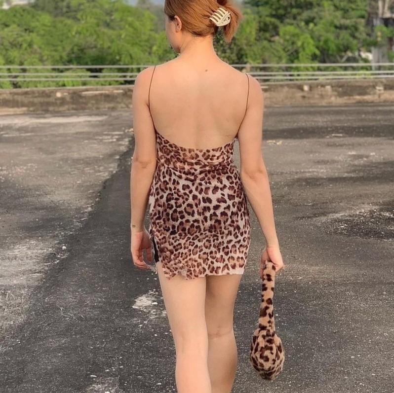 leopard print sexy dress