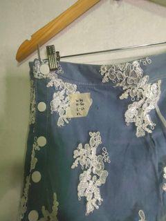 Light blue Lace jeans skirt