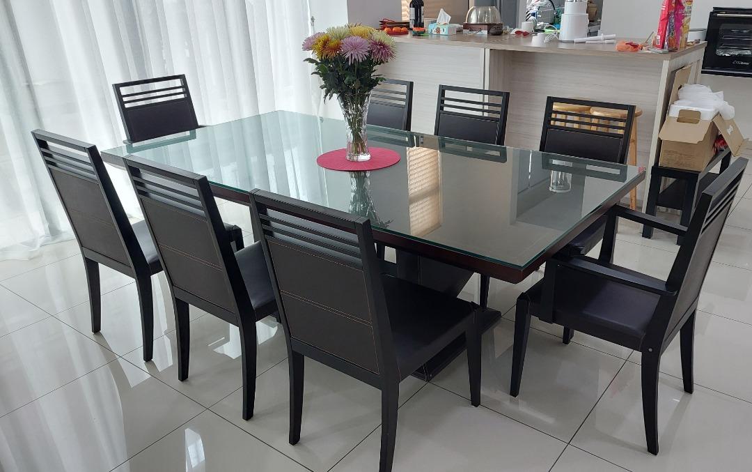 Lorenzo 8 seater dining table, Furniture & Home Living, Furniture