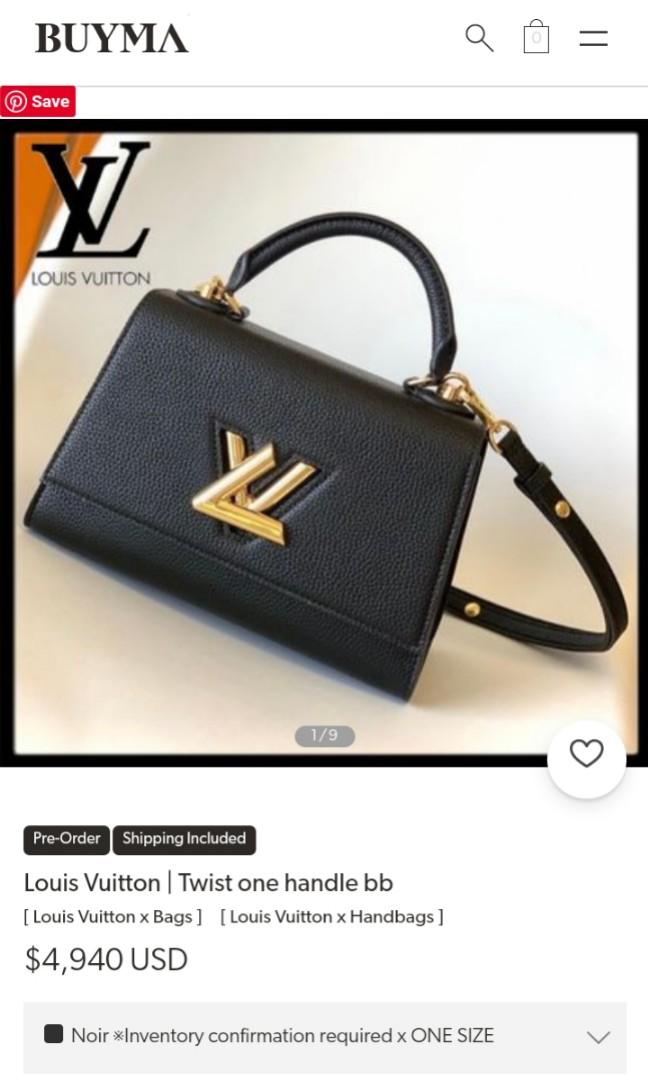 Louis Vuitton Twist One Handle Size Bb Noir M59091 Taurillon