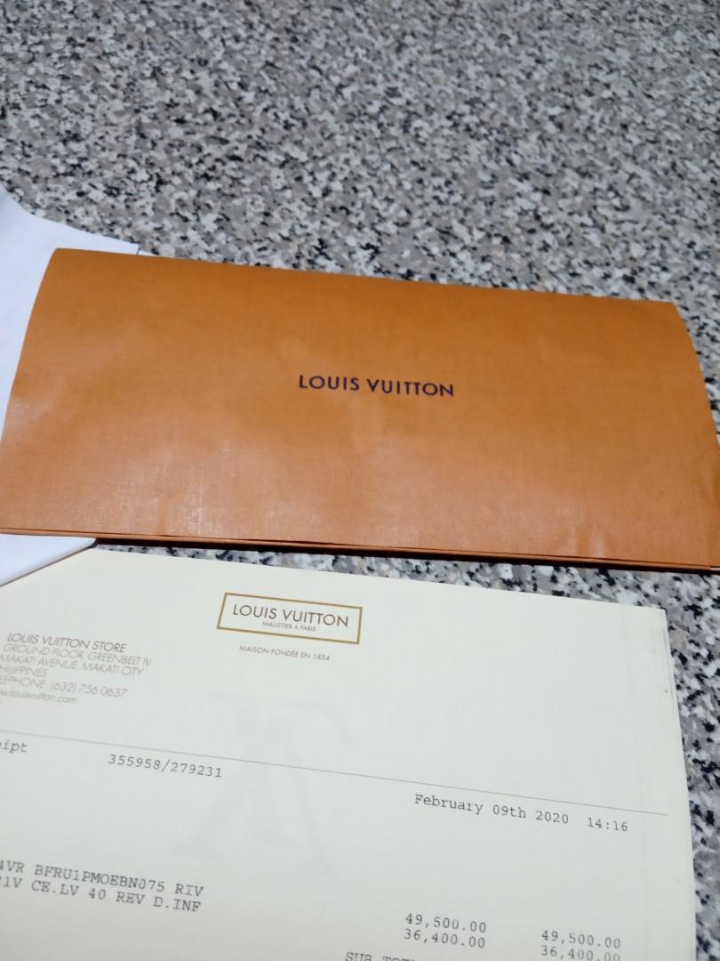 FOR SALE : AUTHENTIC LOUIS VUITTON Receipt Envelope, Luxury, Accessories on  Carousell