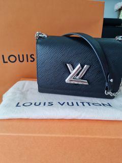 Louis Vuitton Grey Leather Epi Twist MM Bag with Moonstone Logo