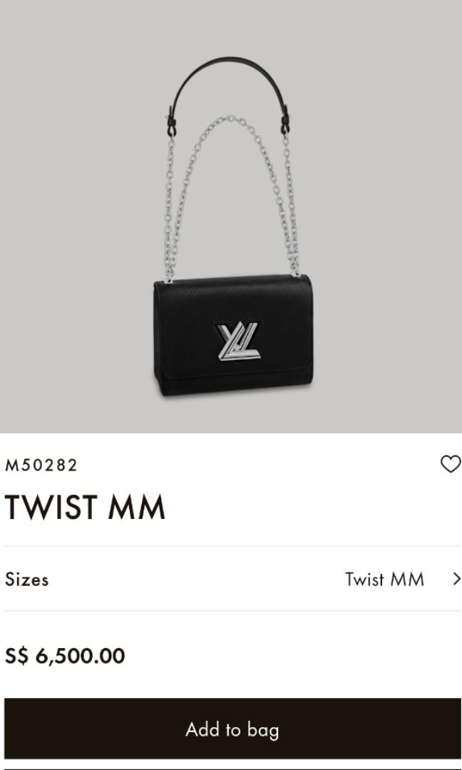 Louis Vuitton LV Twist MM Black Leather ref.475838 - Joli Closet