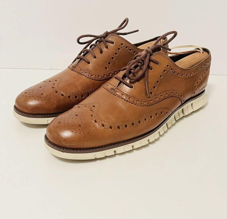 Cole haan zerogrand top wingtip oxford british tan