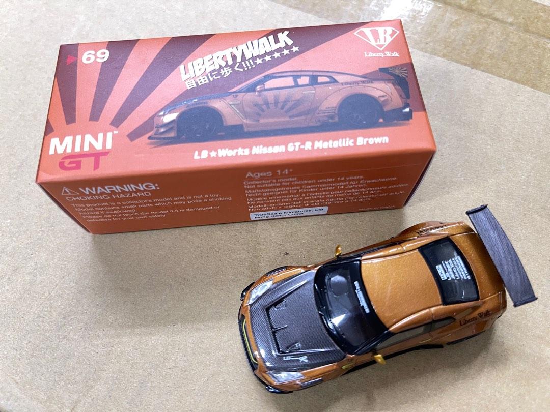 Mini GT #69 LB*Works Nissan GT - R Metallic Brown, 興趣及遊戲 