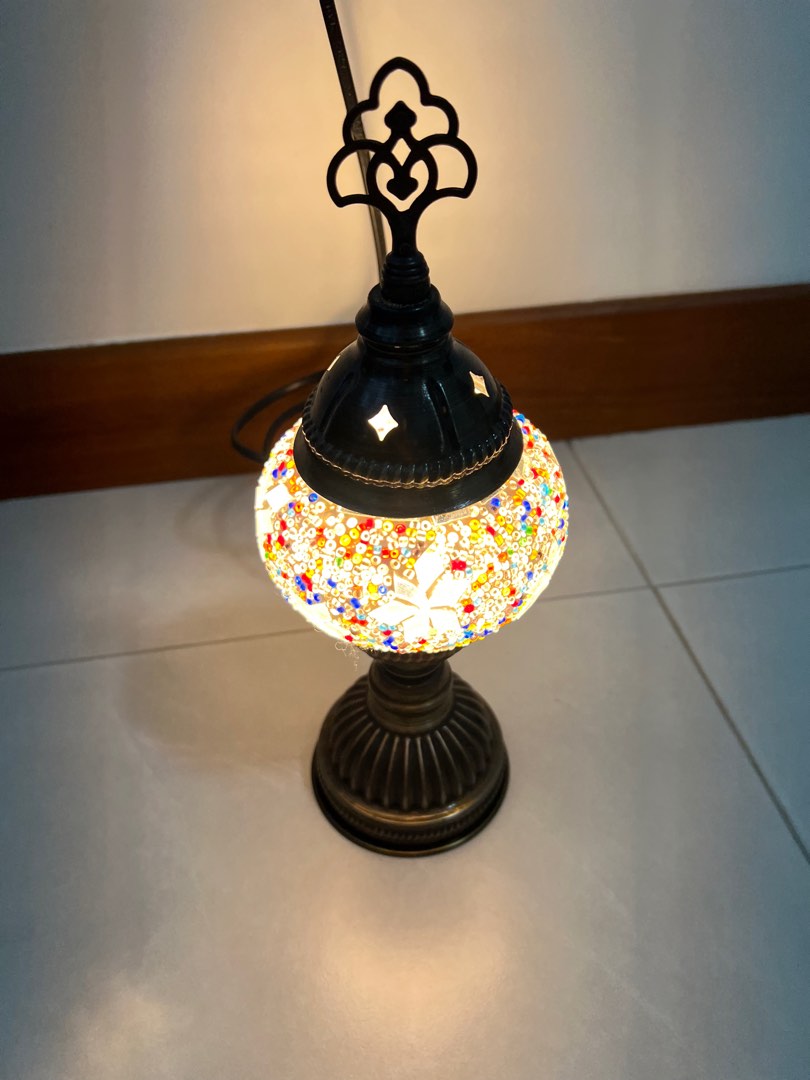 gold mosaic lamp