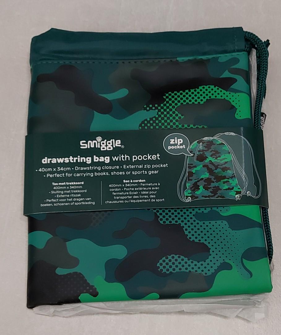 NEW Smiggle Drawstring Bag w Pocket Camouflage Design Men s Fashion Bags Backpacks on Carousell