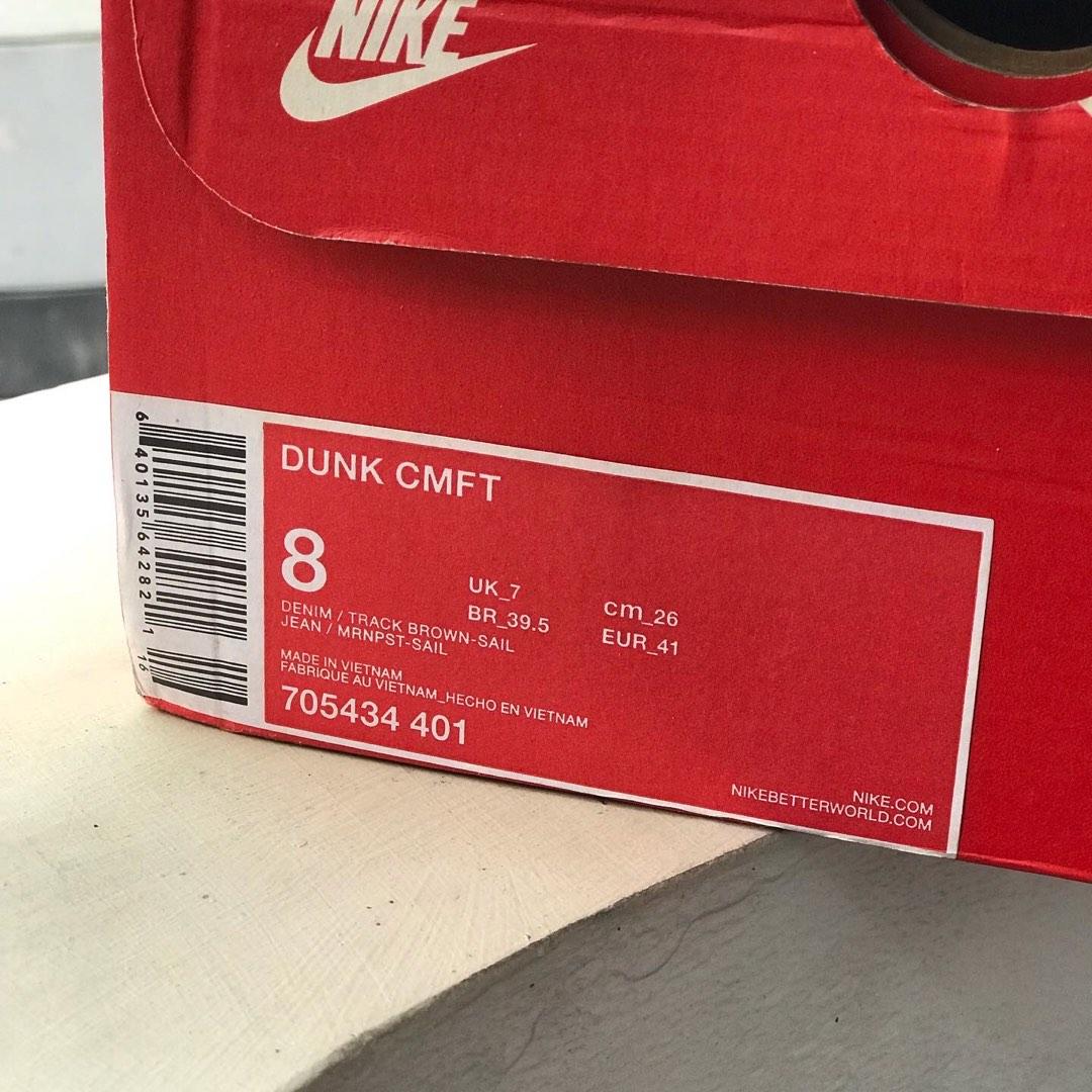 Nike dunk x CMFT, Fesyen Pria, Sepatu , Sneakers di Carousell