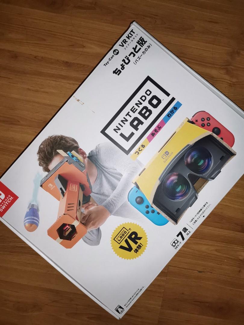 Nintendo Switch VR Labo Set (Category: Nintendo) located in Muntinlupa City. Submitted by mekgv (Listing ID 1182737521, Image 1). Description: For nintendo switch, comes with the game, gun and VR set.
