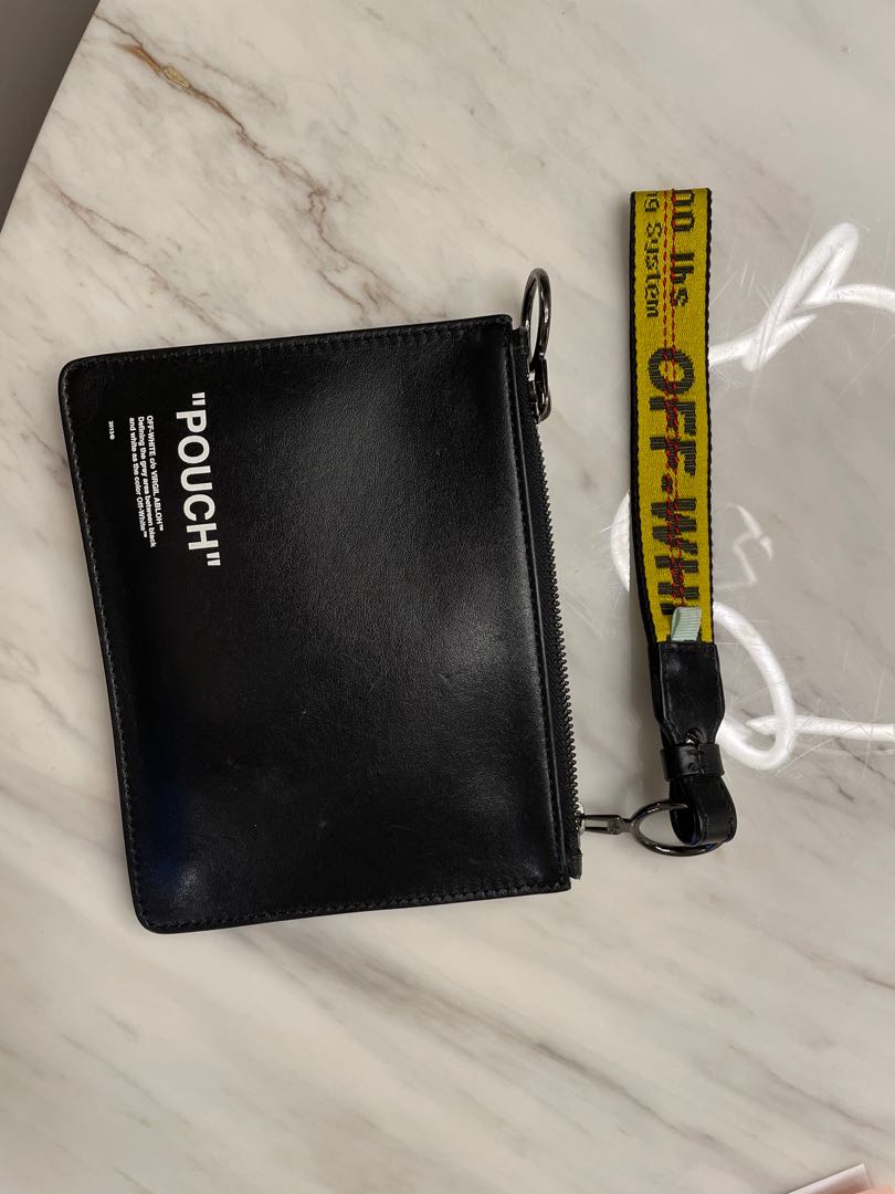 White leather pouch best sale