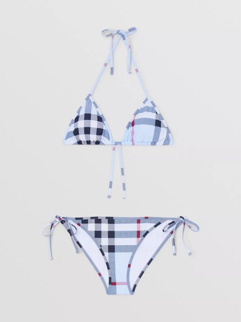 Blue outlet burberry bikini