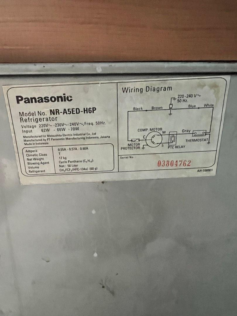 Panasonic bar fridge, TV & Home Appliances, Kitchen Appliances