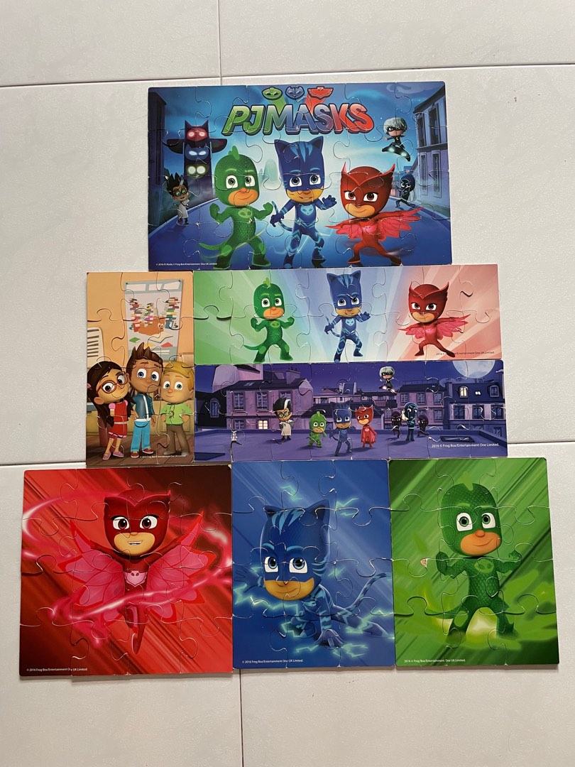 PJ masks wooden puzzles set, Hobbies & Toys, Toys & Games on Carousell