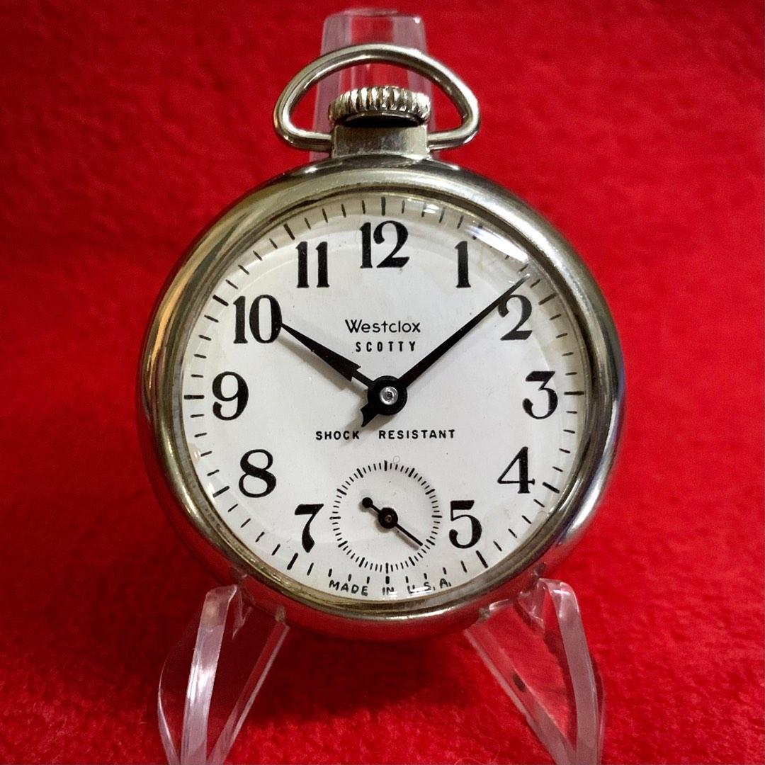 Westclox scotty shock new arrivals resistant pocket watch