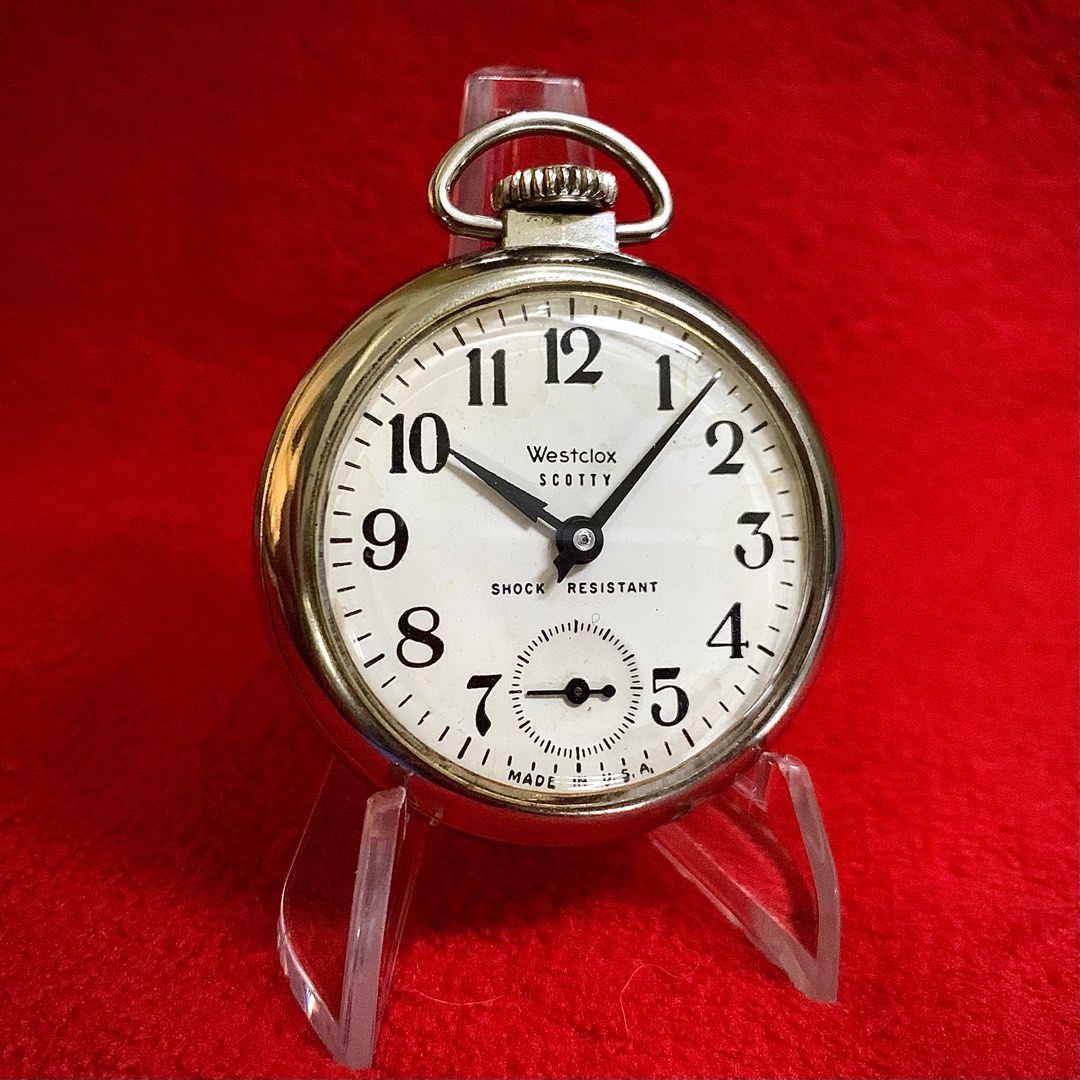 Pocket Watch / Westclox Scotty / Vintage / Made in USA / 1958 (Dollar