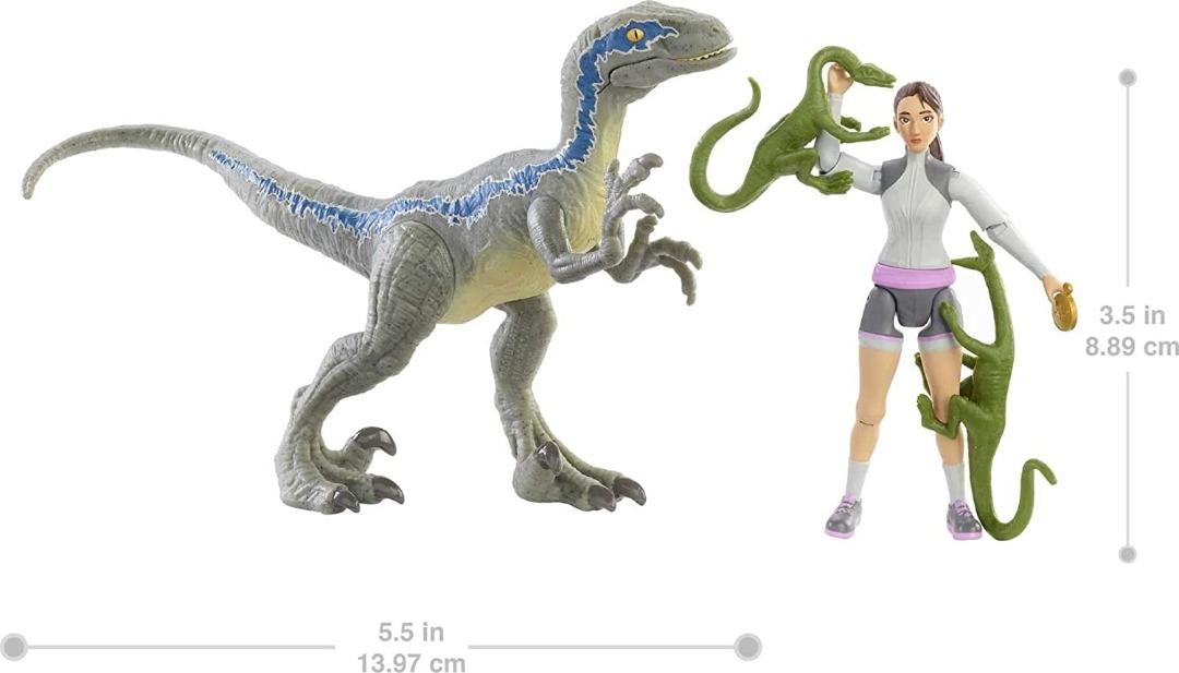 (PO)Jurassic World Camp Cretaceous Yaz & Velociraptor 'Blue' Figures