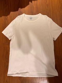 Polo刺繡白上衣L號