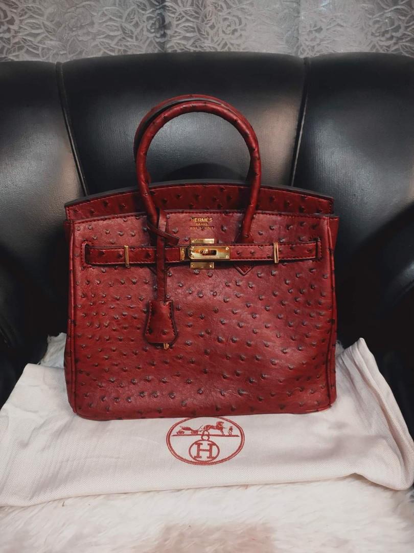 Preloved Hermes berkin (Category: Luxury Bags & Wallets) located in Cebu City. Submitted by day.98 (Listing ID 1182770562, Image 1). Description: from japan suplus ostrech leather genuine leather coded rere zipper no flaws 30cm.