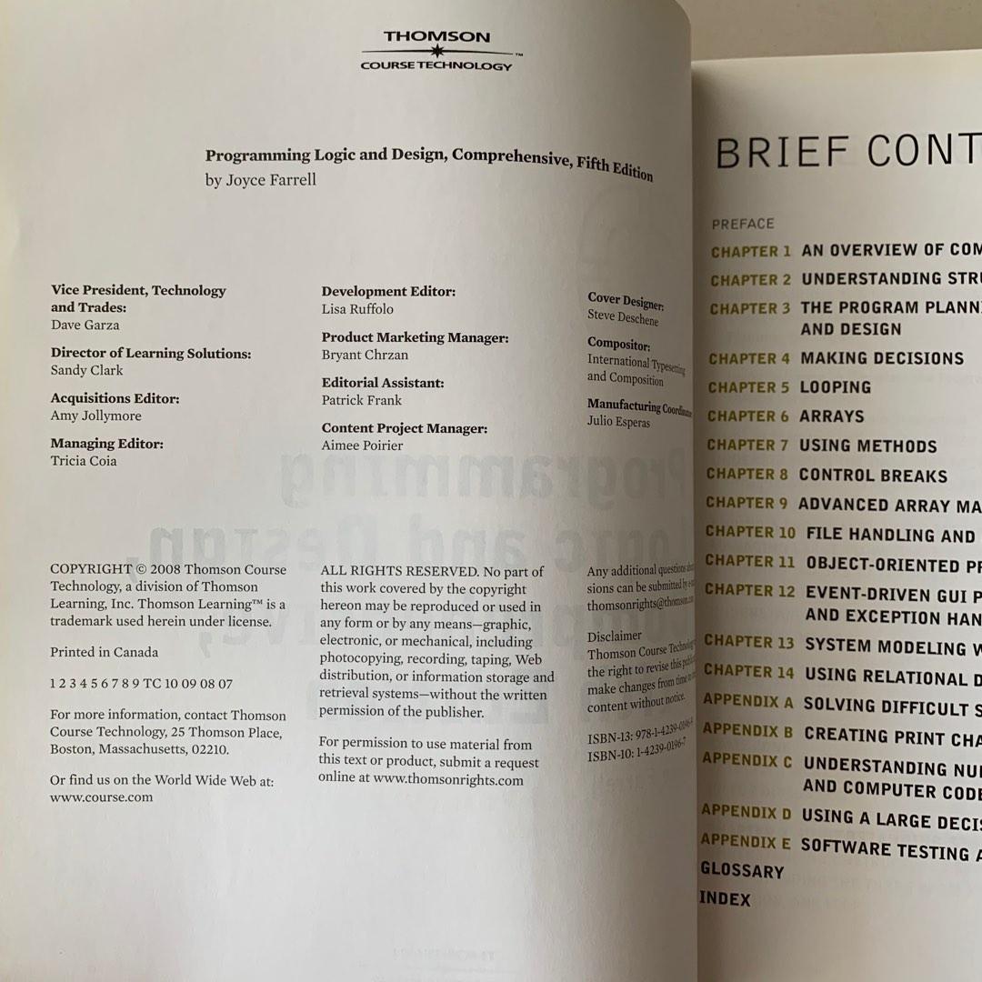 Programming Logic and Design: Comprehensive, Hobbies & Toys, Books ...