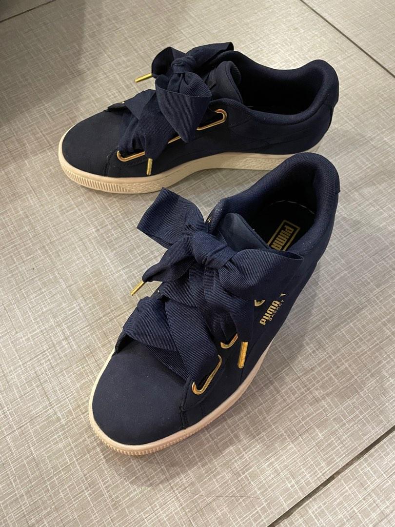 Puma basket heart nere vernice online