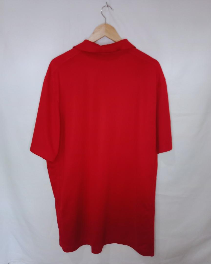 mens red nike golf shirt