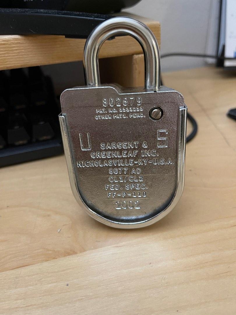 Sargent & Greenleaf Combination Padlock, Furniture & Home Living