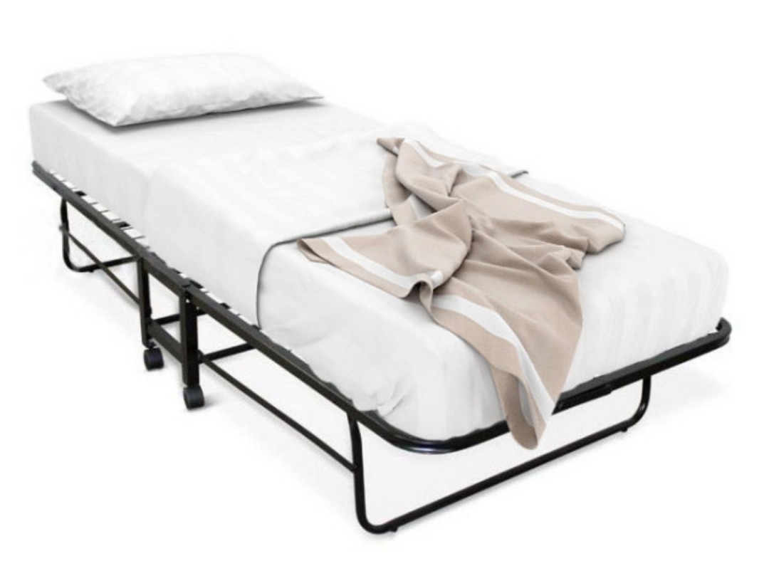Single Metal Fold Up Bed, Furniture & Home Living, Furniture, Bed
