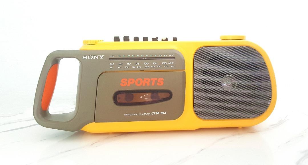 Sony CFM104 Sports Radio/ Cassette Boombox Player In Excellent Working