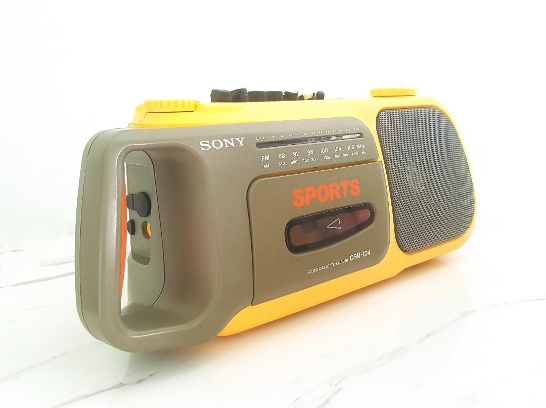 Sony CFM104 Sports Radio/ Cassette Boombox Player In Excellent Working