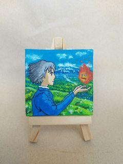 Sophie and Calcifer Mini Painting on Canvas