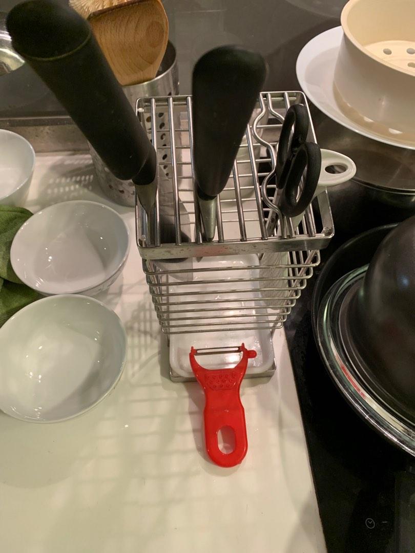 Stainless steel knife container/holder, Furniture & Home Living