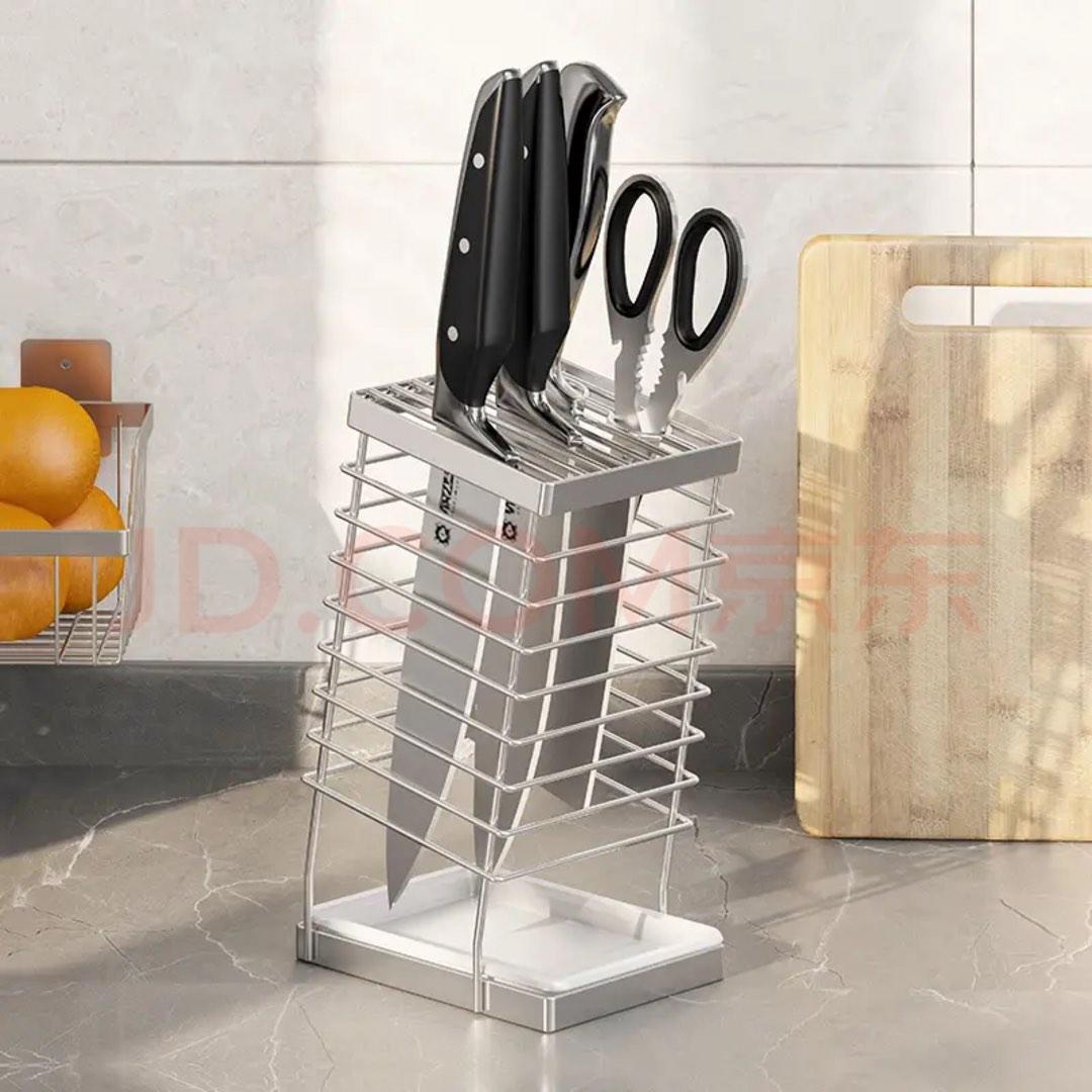 Stainless steel knife container/holder, Furniture & Home Living
