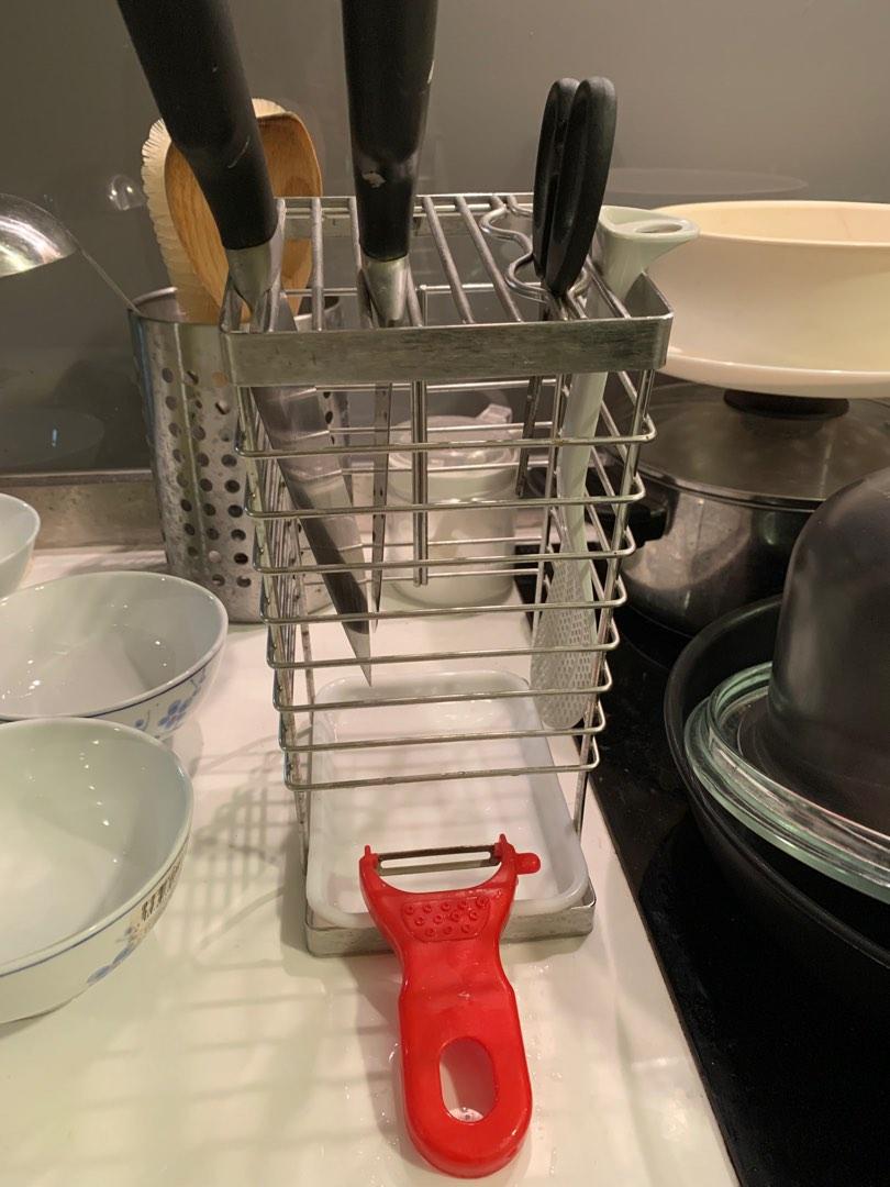 Stainless steel knife container/holder, Furniture & Home Living