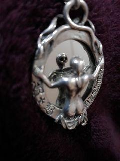 Sterling Silver Ghost Mirror Skull Pendant