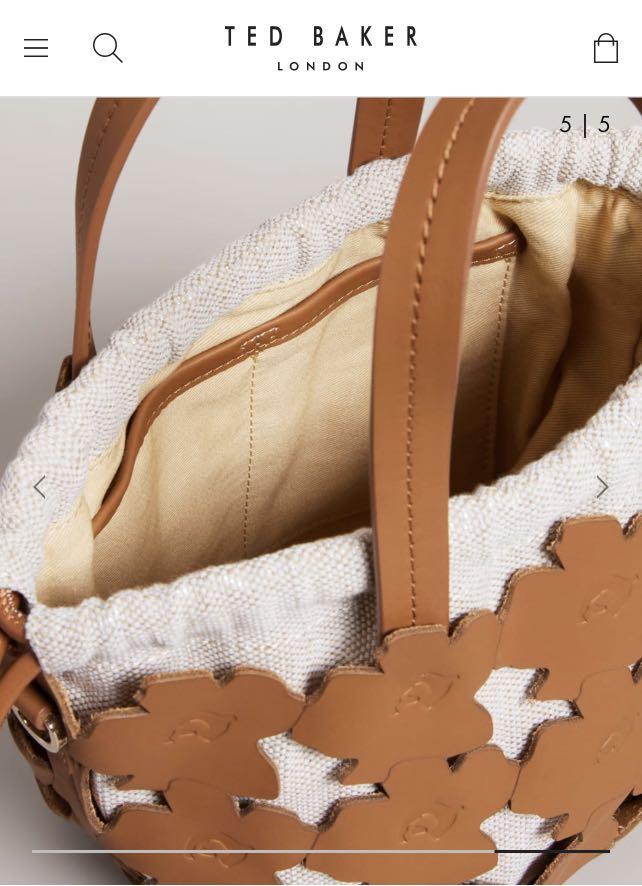 TED BAKER mini tote bag flower laser cut detail