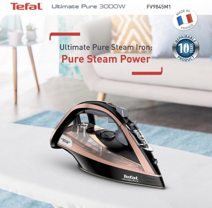 Tefal Steam Iron Tefal Ultimate Pure Steam Iron FV9845M1, TV & Home