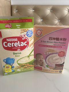 To bless away Cerelac and Si Sen Brown Rice Powder