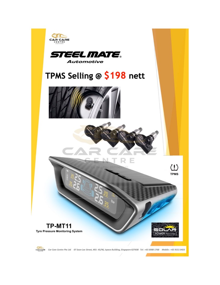 SteelMate TPMS, Car Accessories, Tyres & Rims on Carousell