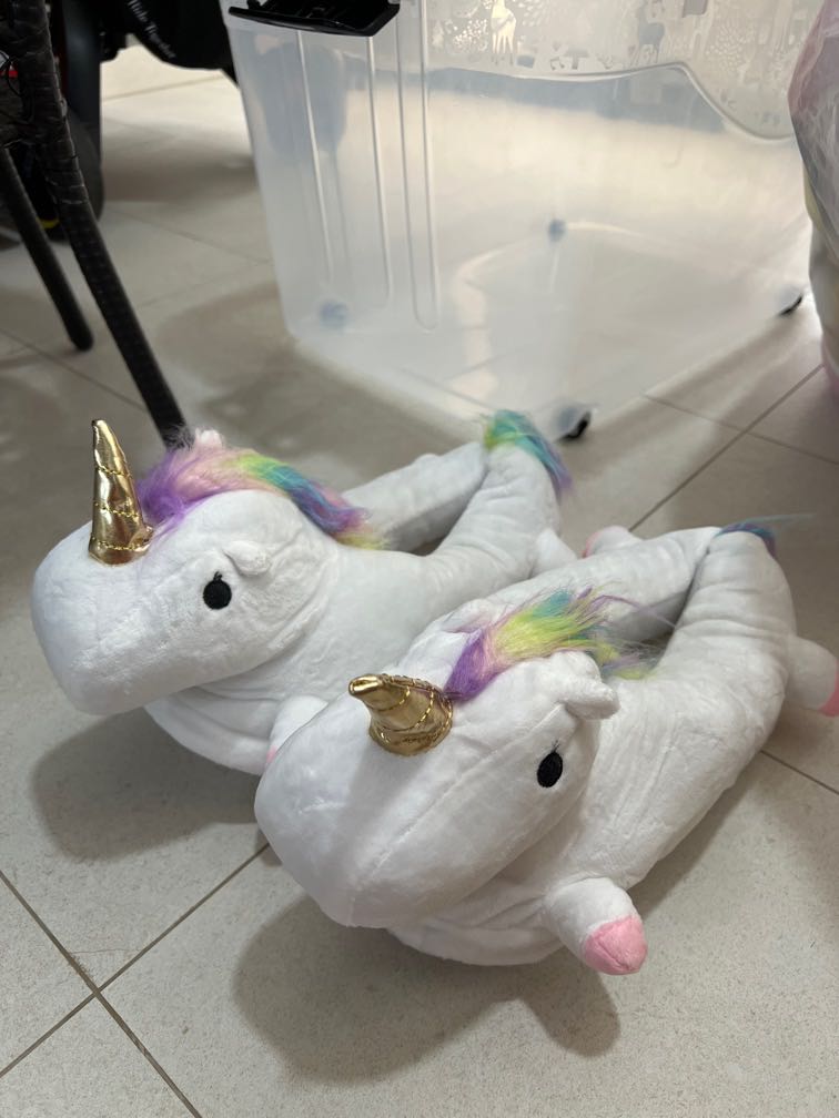 unicorn bathroom slippers