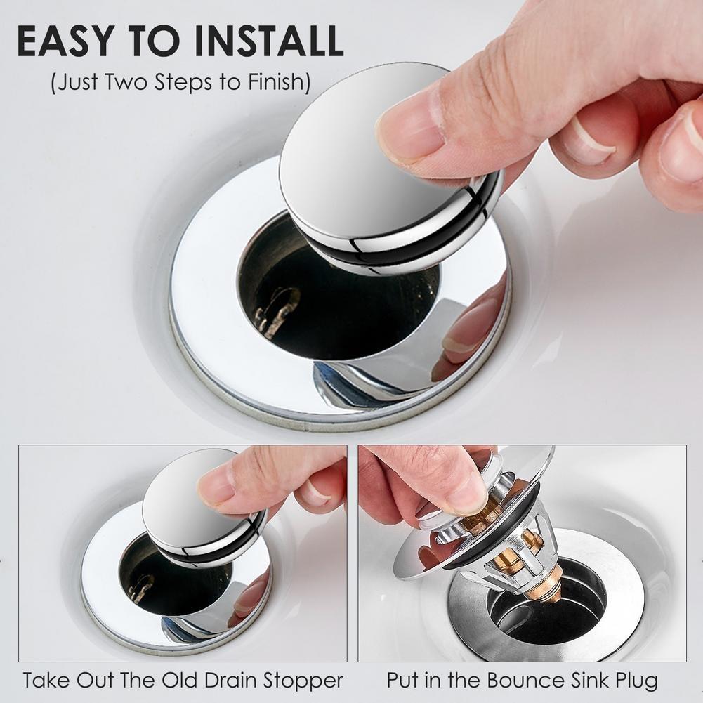 Universal Edition Stainless Steel Bullet Core Push Type Basin Popup