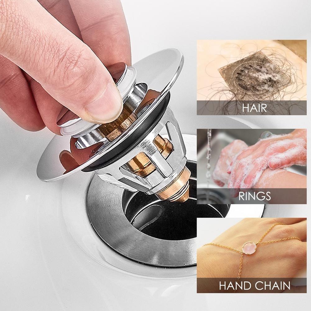 Universal Edition Stainless Steel Bullet Core Push Type Basin Popup