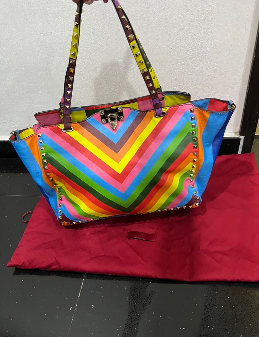 Valentino rainbow shop rockstud bag