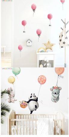 Wall Decorative Animal Cartoon For Kids Rooms Balloon Bunny 3D Wall Stickers  For Children Rooms Large Kids Wall - Hks1657, Furniture & Home Living, Home  Decor, Wall Decor On Carousell