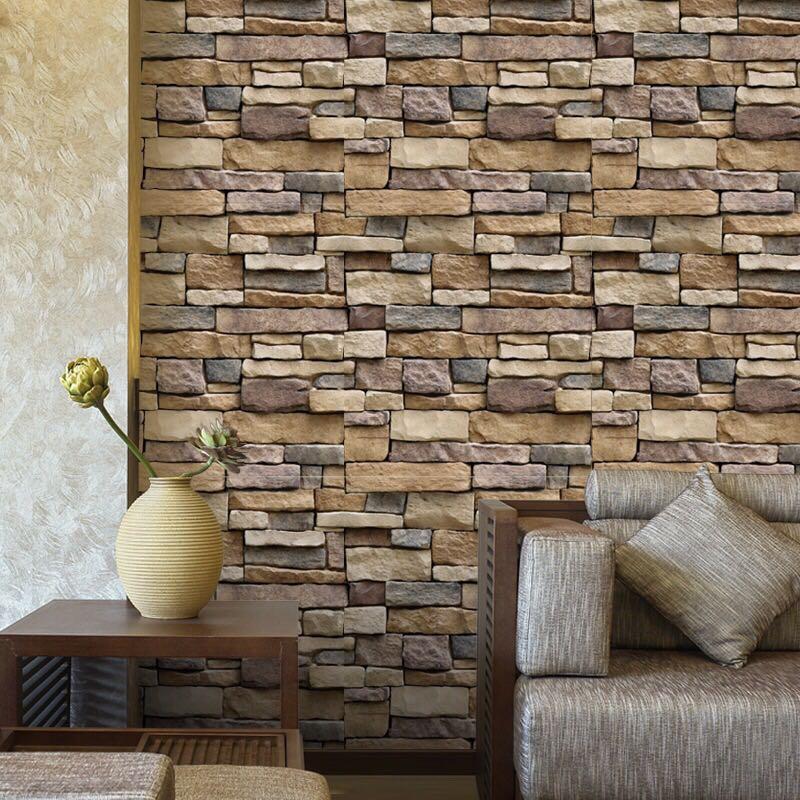 Multiple design )Waterproof Brick Vinyl 3D Wall Sticker Modern Living Room  TV Background Self Adhesive PVC Wallpaper Kitchen Decorative Stickers,  Furniture & Home Living, Home Decor, Wall Decor on Carousell