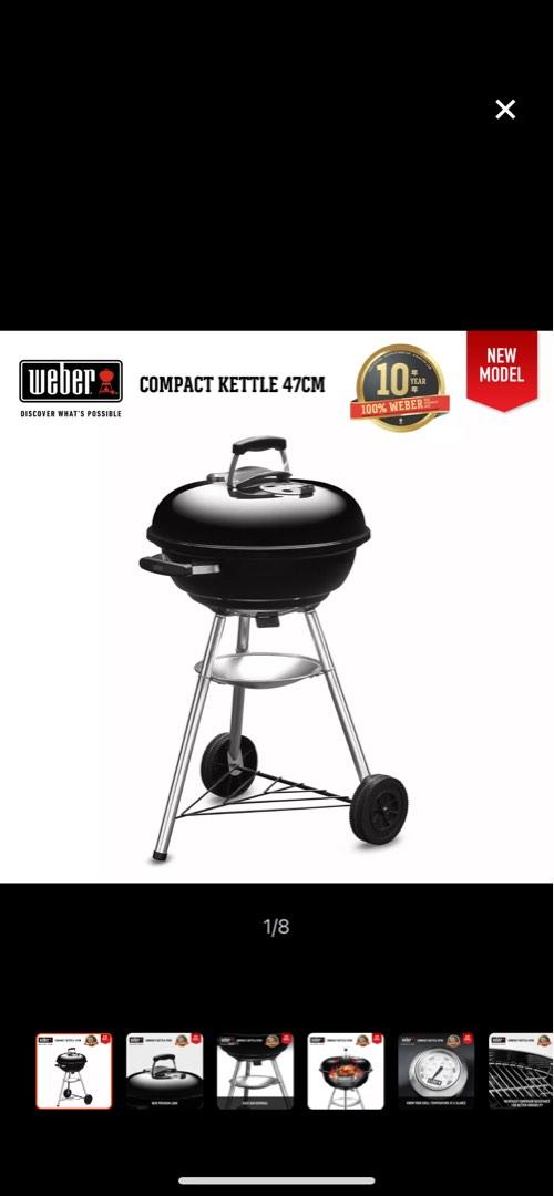 er Compact Kettle 47cm Charcoal Grill with Thermometer, TV & Home