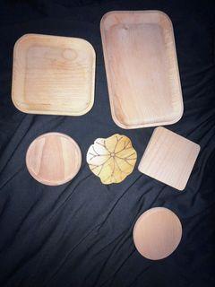 WOODEN COASTER SET