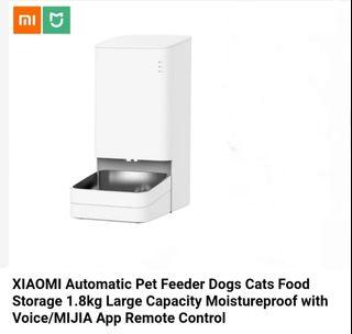 XIAOMI Automatic Pet Feeder Dogs Cats Food Storage 1.8kg Large Capacity Moistureproof with Voice/MIJIA App Remote Control