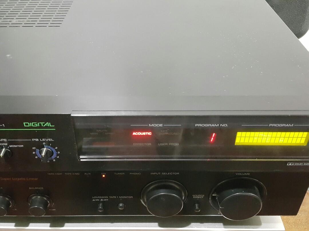 Yamaha DSP1 Processor - Read details (Category: Soundbars, Speakers & Amplifiers) located in Paranaque City. Submitted by vintagepopsicle (Listing ID 1182729544, Image 3). Description: Read First! Yamaha DSP1 Digital Sound Processor in Excellent/Tested Working Condition. If you want to add a crispy reverb or a basic hall effect to your boring audio setup. Please examine pics carefully. WITHOUT Remote. Has an attenuation switch and a bypass/mix sw