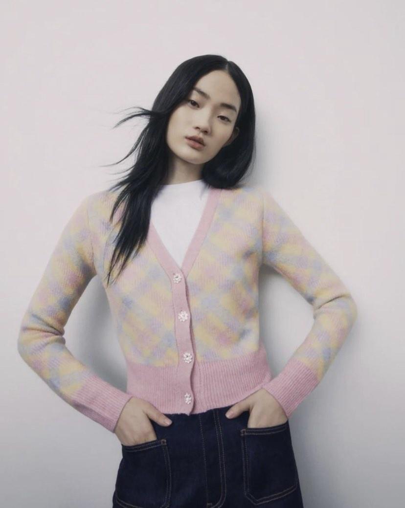 ZARA Argyle Knit Cardigan, Women's Fashion, Coats, Jackets and Outerwear on  Carousell